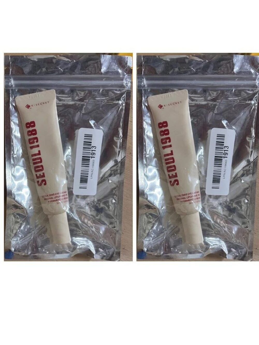 K-SECRET Seoul 1988 Eye Cream Retinol 4% Fermented Bean 30ml 2 Pack No Box